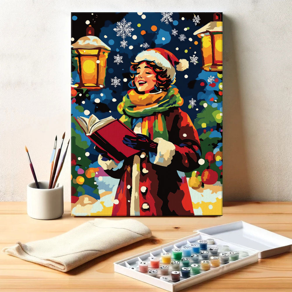 Cheerful Caroler | Paint by Numbers Kit