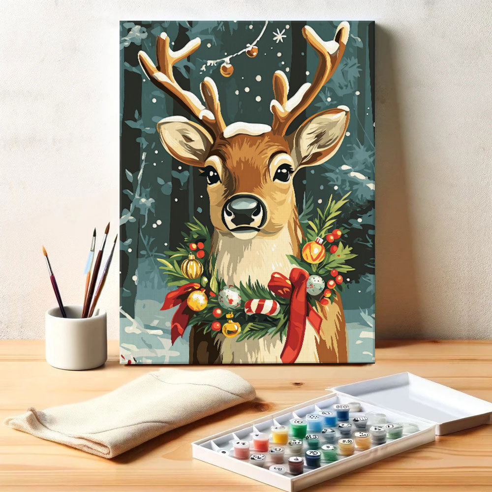 Jolly Reindeer | Paint by Numbers Kit