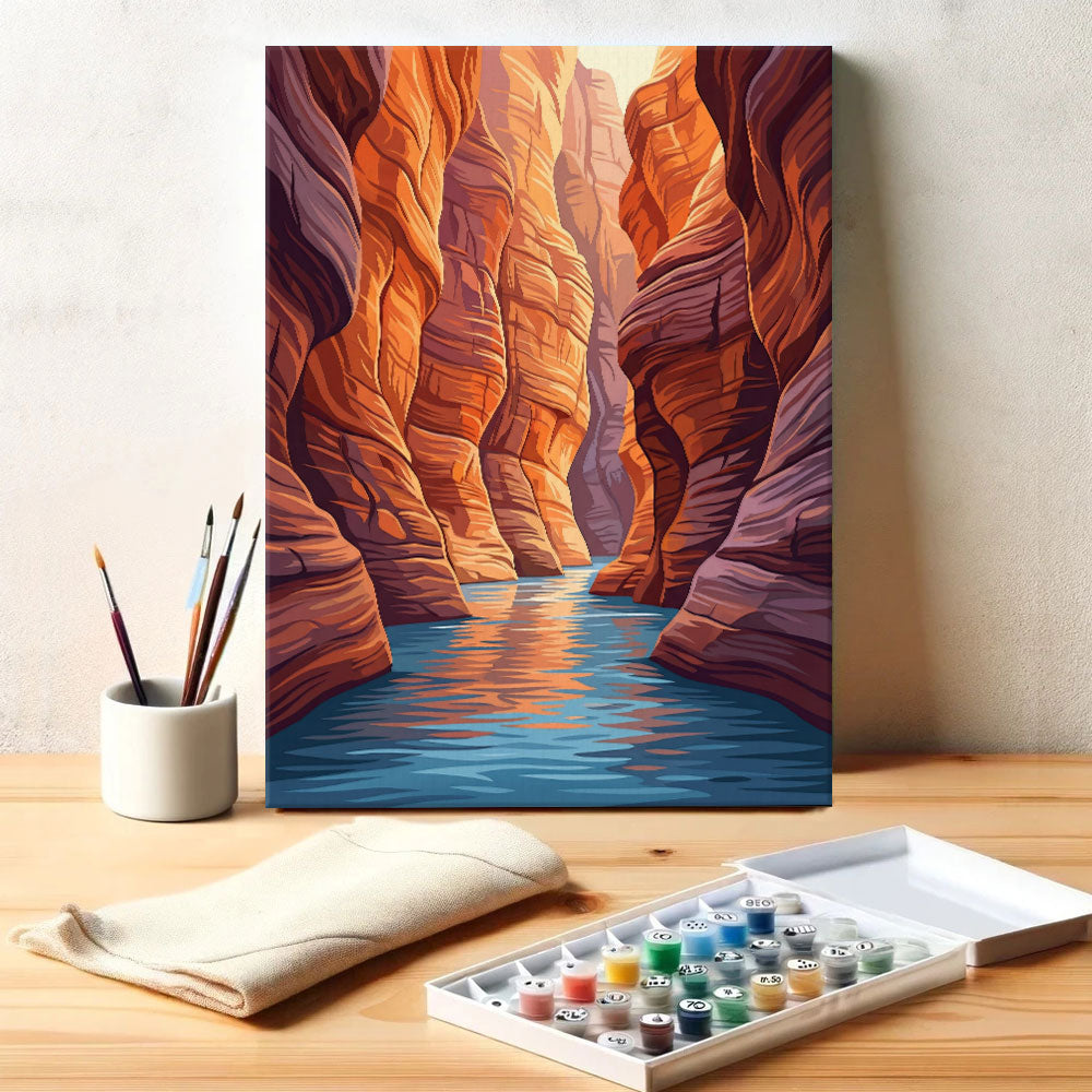 Wall street - The Narrow - Zion | Paint by Numbers Kit