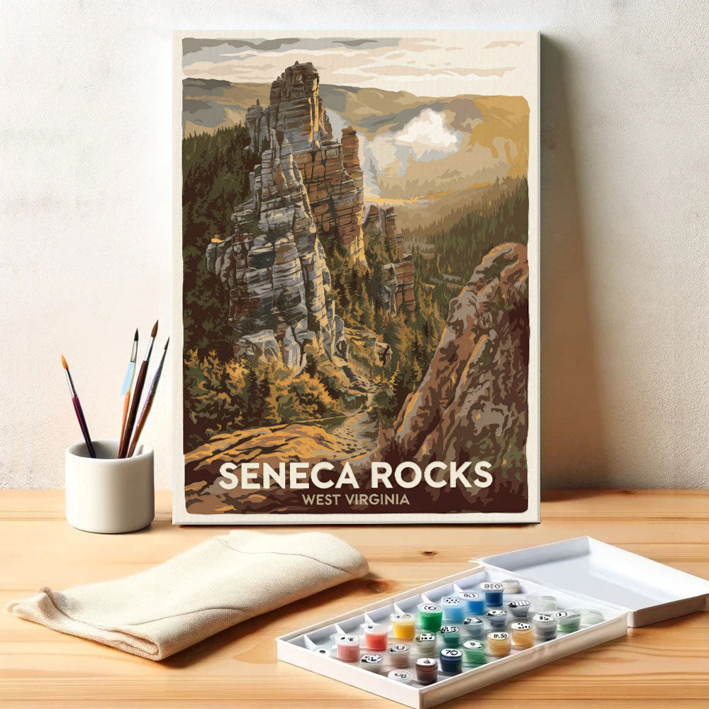 West Virginia - Seneca Rocks | Paint by Numbers Kit