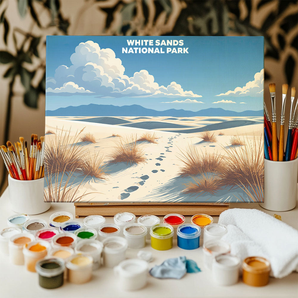 White Sands National Park - Landscape | Paint by Numbers Kit