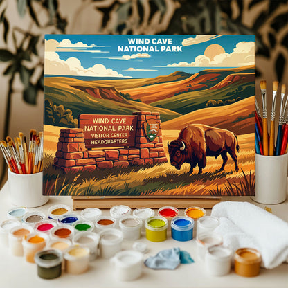 Wind Cave National Park - Landscape | Paint by Numbers Kit