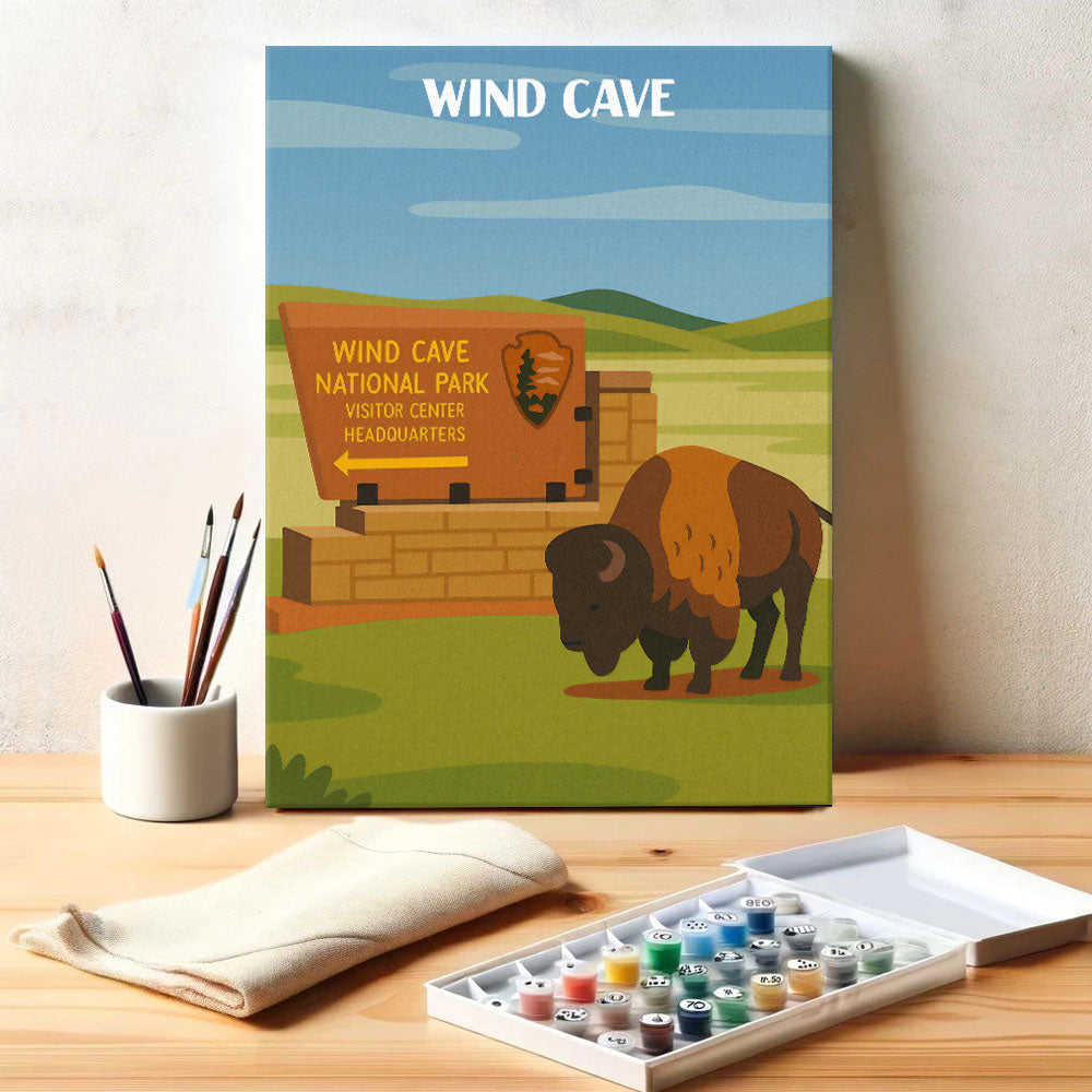 Wind Cave National Park Beginner | Paint by Numbers Kit