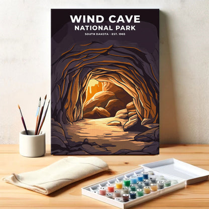 Wind Cave National Park Heritage Edition | Paint by Numbers Kit