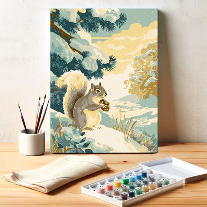 Winter Squirrel | Paint by Numbers Kit