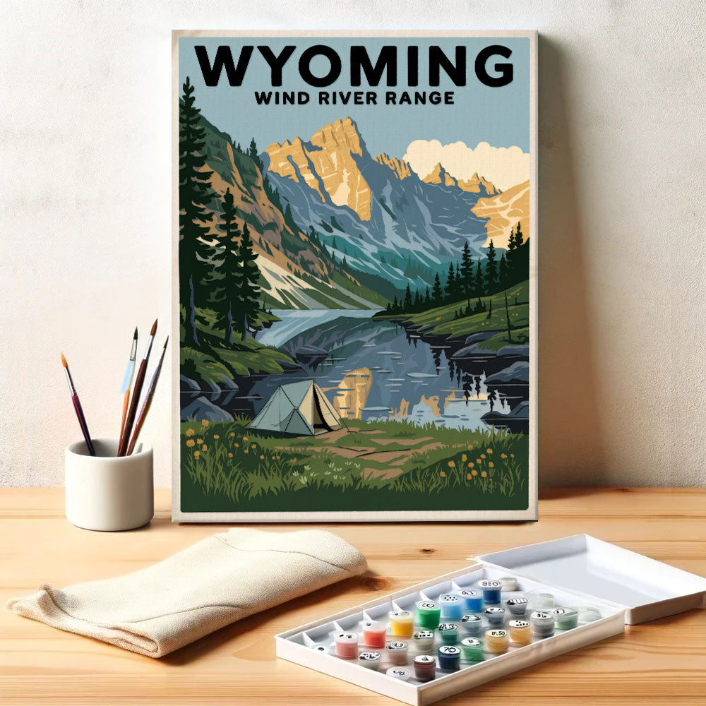 Wyoming - Wind River Range | Paint by Numbers Kit