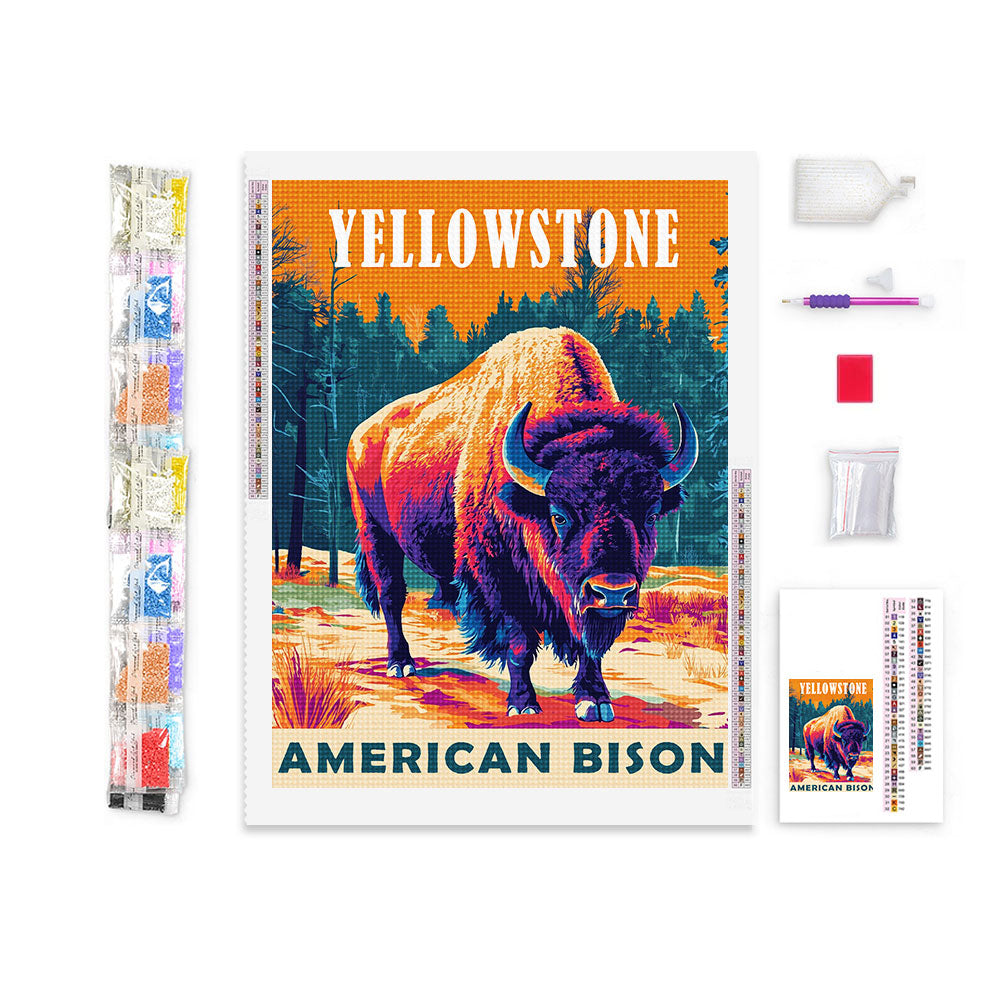 Yellowstone National Park Animal Diamond Painting