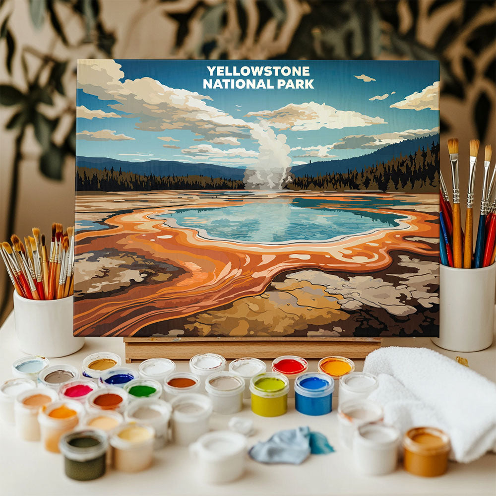 Yellowstone National Park - Landscape | Paint by Numbers Kit