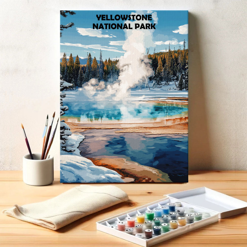 Yellowstone National Park Winter | Paint by Numbers Kit