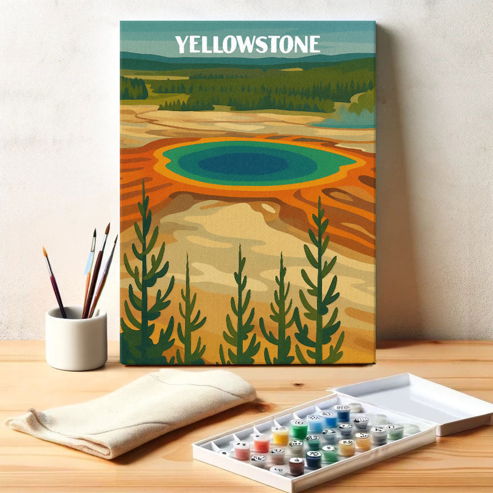 Yellowstone National Park Beginner | Paint by Numbers Kit