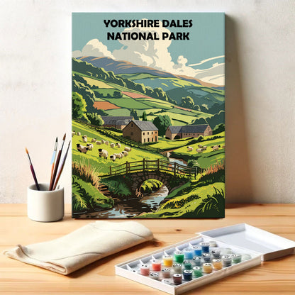 Yorkshire Dales, britischer Nationalpark | Malen nach Zahlen-Set