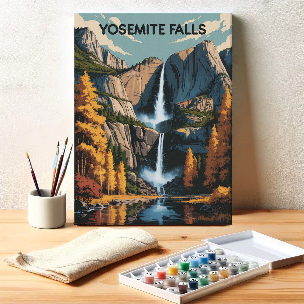 Yosemite Falls - Yosemite National Park | Paint by Numbers Kit