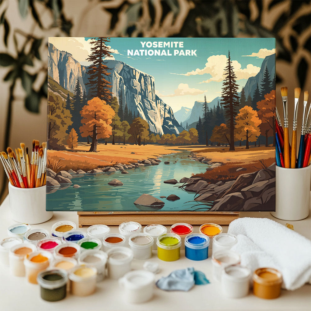 Yosemite National Park - Landscape | Paint by Numbers Kit