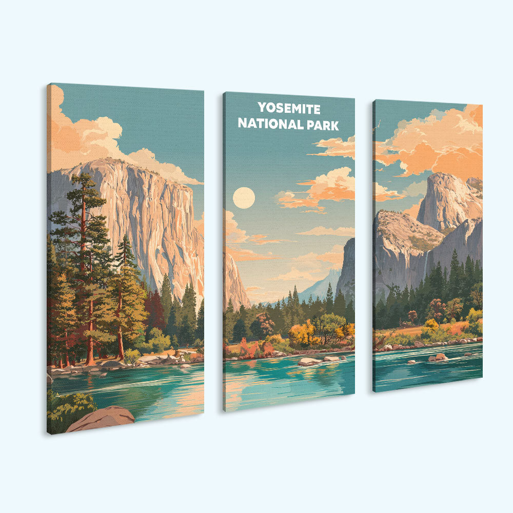 Yosemite National Park | 3 Panel Paint by Numbers Kit