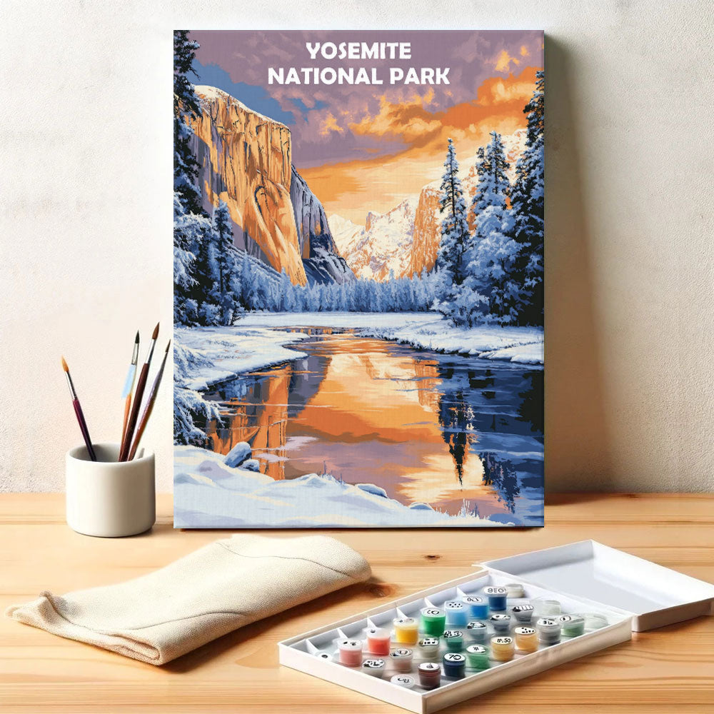 Yosemite National Park Winter | Paint by Numbers Kit