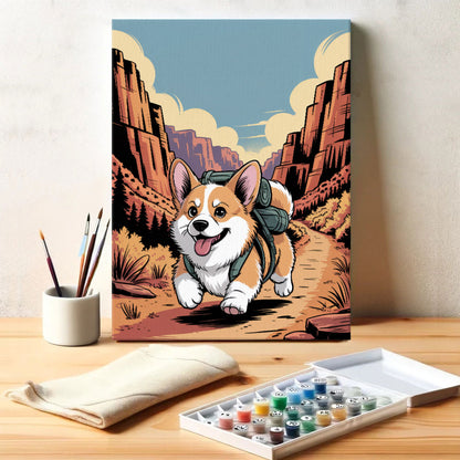 Zion National Park - Corgi | Paint by Numbers Kit
