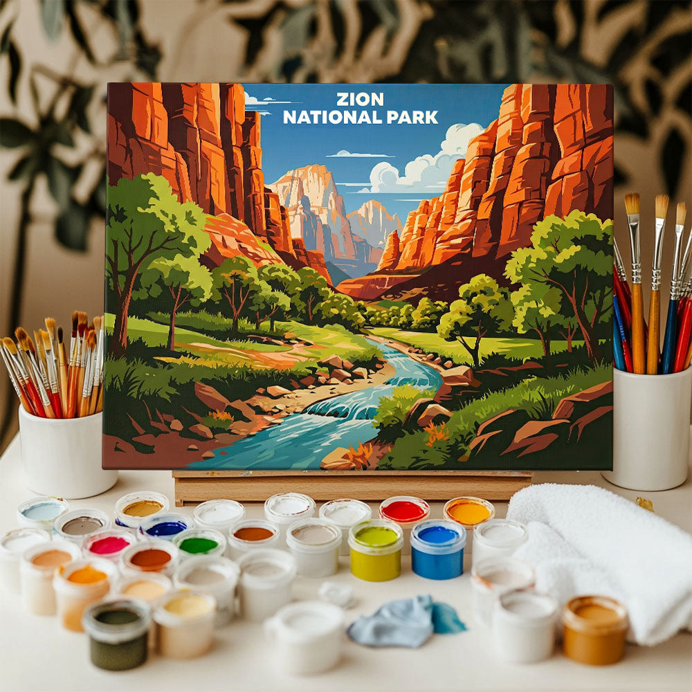 Zion National Park - Landscape | Paint by Numbers Kit