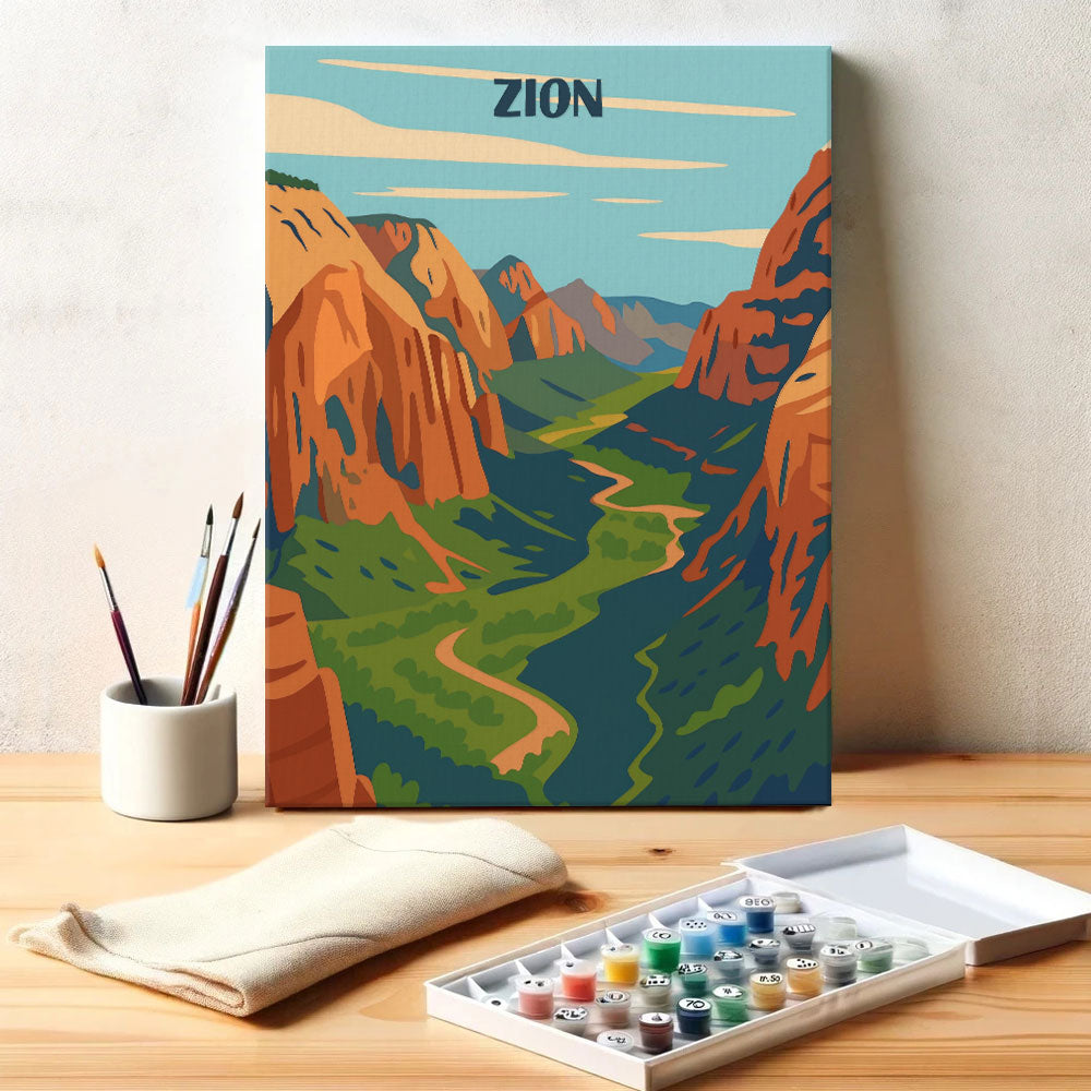 Zion National Park Beginner | Paint by Numbers Kit