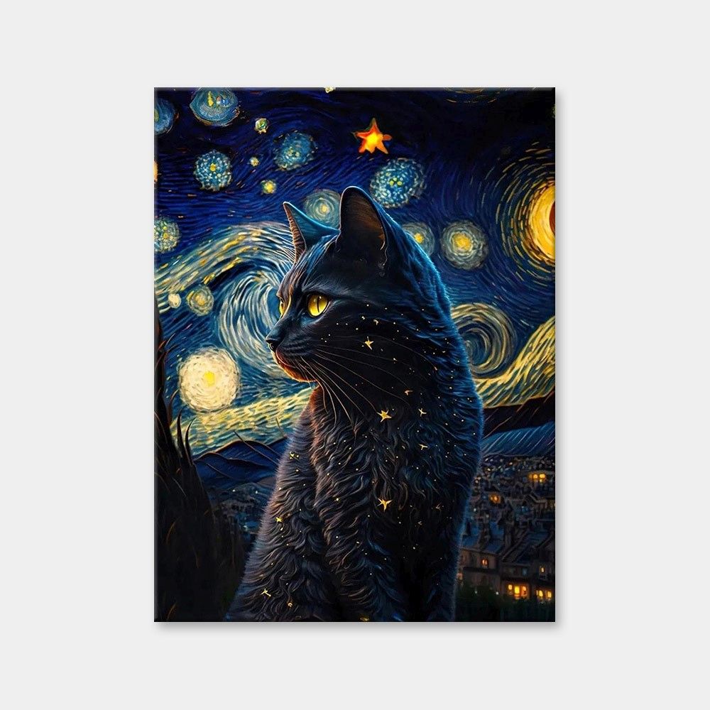 Starry Cat Diamond Painting