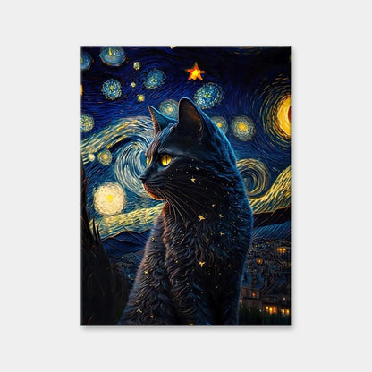 Starry Cat Diamond Painting