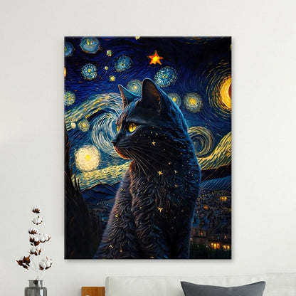 Starry Cat Diamond Painting