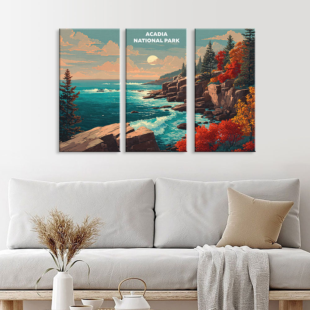 Acadia National Park | 3 Panel Paint by Numbers Kit