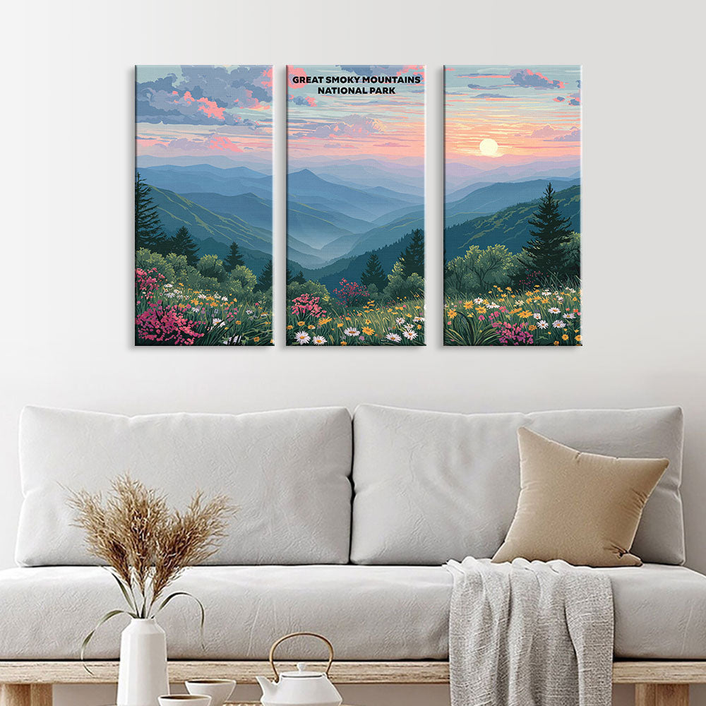 Great Smoky Mountains National Park | 3 Panel Paint by Numbers Kit