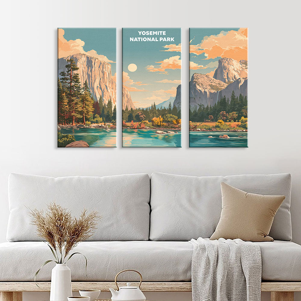 Yosemite National Park | 3 Panel Paint by Numbers Kit