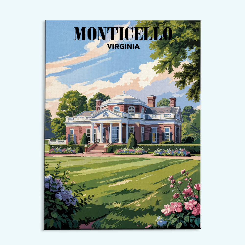 Monticello AVA Wineries, Virginia  | Paint by Numbers Kit