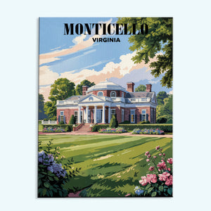 Monticello AVA Weingüter, Virginia | Malen nach Zahlen Set