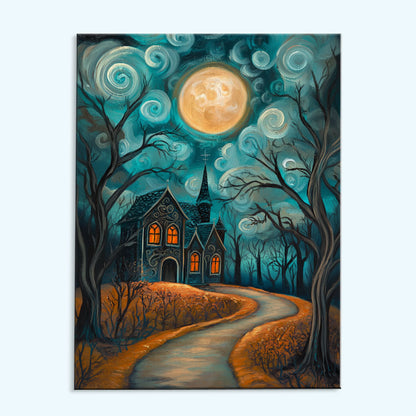 The Haunted House | Paint by Numbers Kit