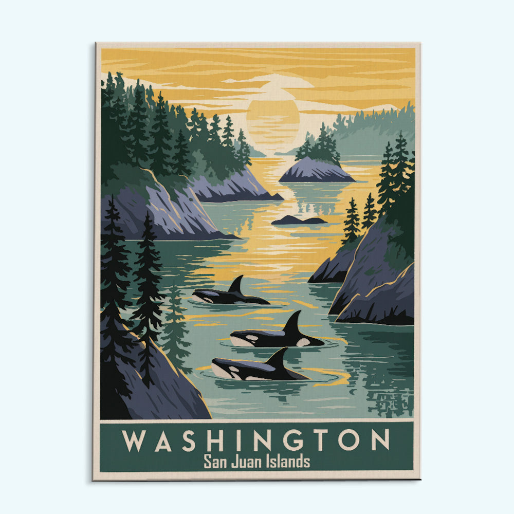 Washington - San Juan Islands | Paint by Numbers Kit
