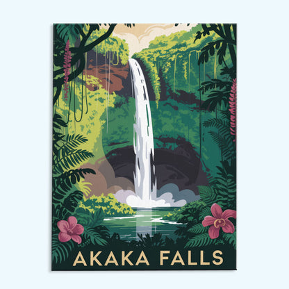 Akaka Falls - U.S. Waterfalls | Paint by Numbers Kit