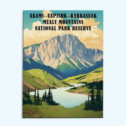 Akami-Uapishk-KakKasuak Mealy Mountains National Park Reserve | Paint by Numbers Kit