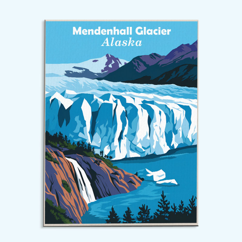 Alaska - Mendenhall Glacier | Paint by Numbers Kit