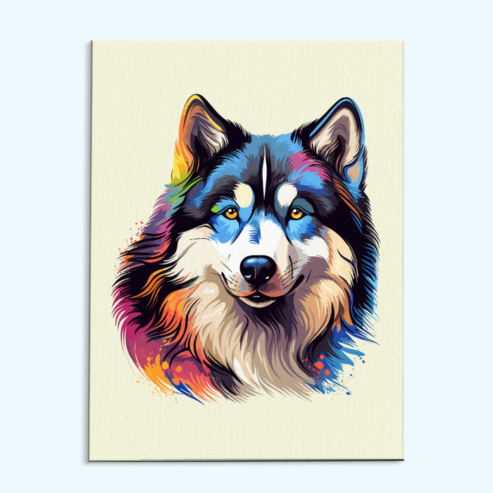 Alaskan Malamute - Colorful Dog