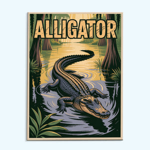 Alligator - National Park Wildlife | Paint by Numbers Kit