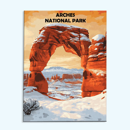 Arches National Park Winter | Paint by Numbers Kit