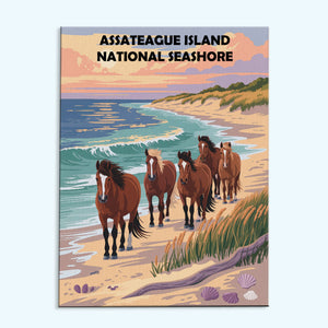 Assateague Island National Seashore | Malen nach Zahlen Set