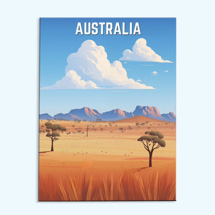 Australia Travel Poster | Paint by Numbers Kit