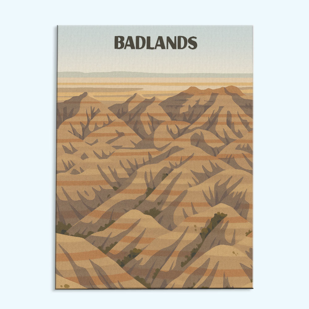 Badlands National Park Beginner | Paint by Numbers Kit