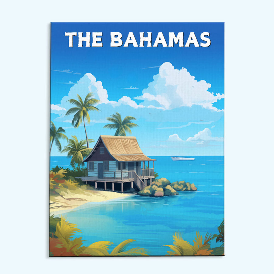 Bahamas Travel Poster | Paint by Numbers Kit