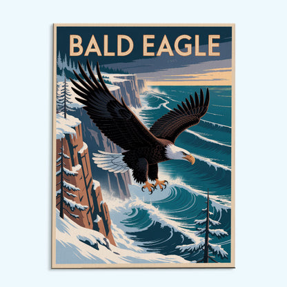 Weißkopfseeadler – Tierwelt des Nationalparks | Malen nach Zahlen-Set