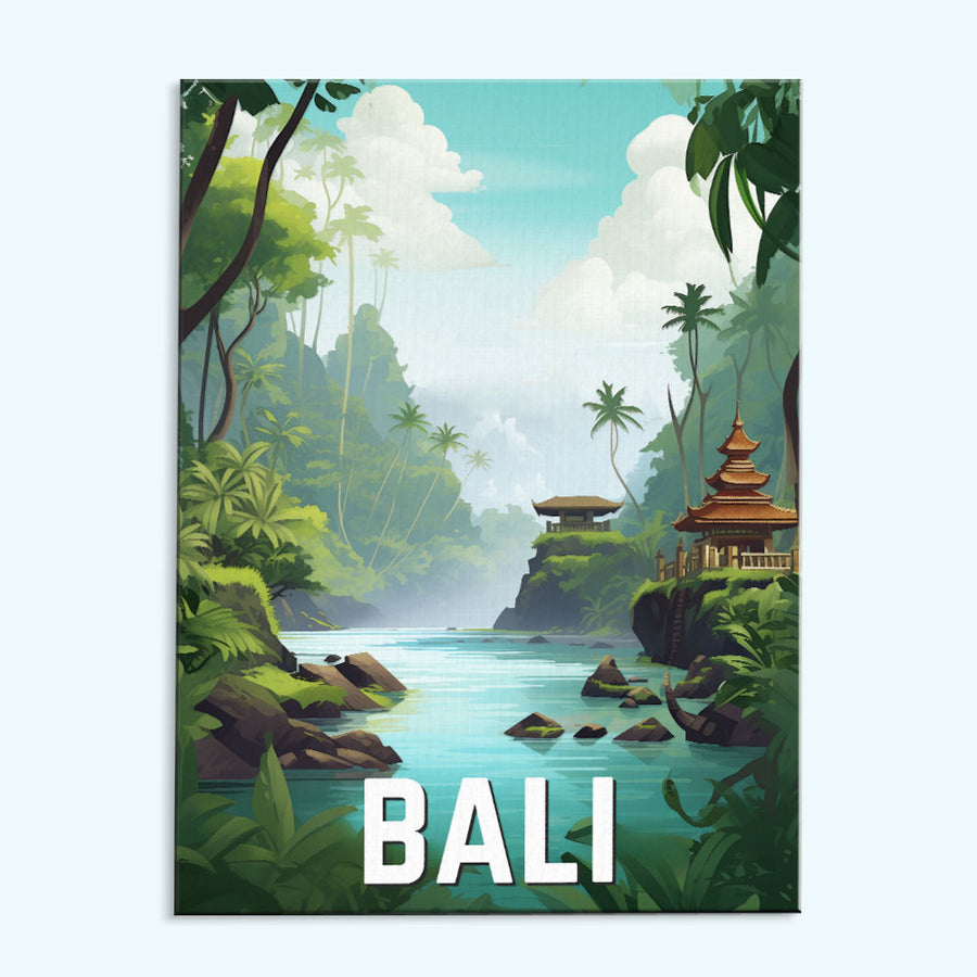 Bali Travel Poster | Paint by Numbers Kit