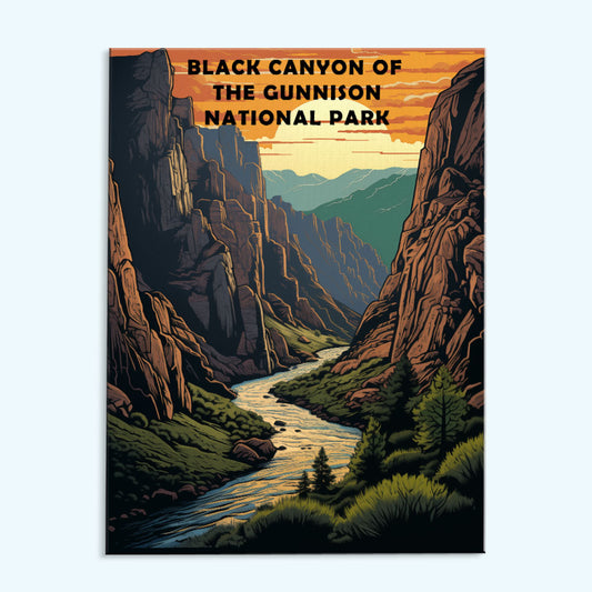 Black Canyon of The Gunnison National Park | Paint by Numbers Kit