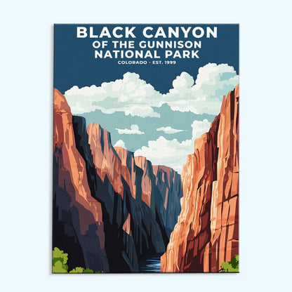 Black Canyon of The Gunnison National Park Heritage Edition | Paint by Numbers Kit