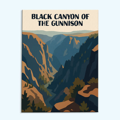 Black Canyon of the Gunnison National Park Beginner | Paint by Numbers Kit