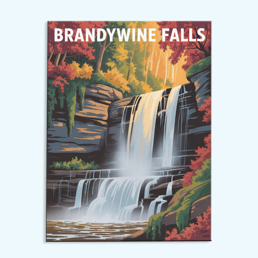 Brandywine Falls - U.S. Waterfalls | Paint by Numbers Kit