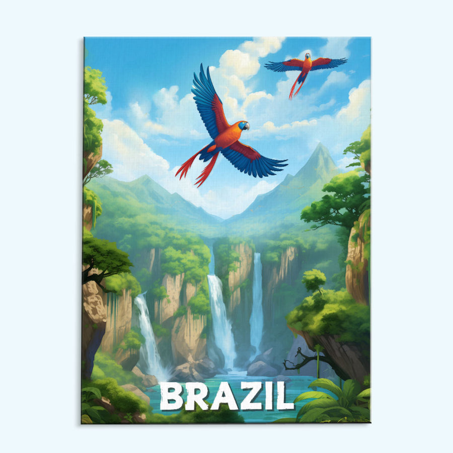 Brazil Travel Poster | Paint by Numbers Kit