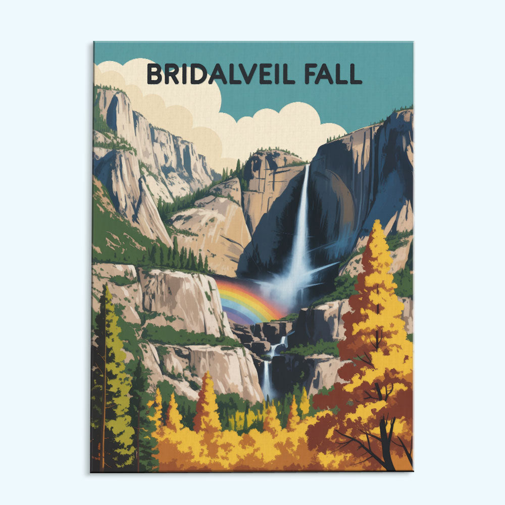 Bridalveil Fall - Yosemite National Park | Paint by Numbers Kit